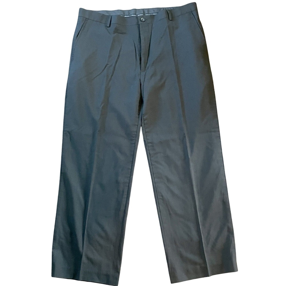 Claiborne Men's Dress Pants Black Straight‎ Leg Career Slacks Size 36x30